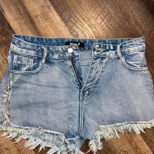 Blue B Rhinestone Shorts